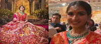 Radhika Merchant flaunts her 'mangalsutra' and 'sindoor' in 'Shubh Aashirwad' !!